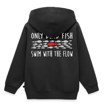self-confidence - Kids Premium Organic Hoodie - black - Back - AI Model Kid Male (0cm)