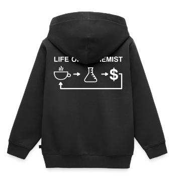 Sciene Chemie Student Uni - Kinder Premium Organic Hoodie - Schwarz - Hinten - AI Model Kid Male (0cm)