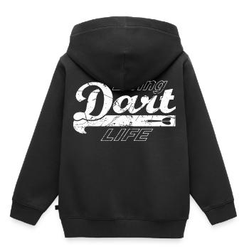 jeu de fléchettes - Sweat Premium à capuche enfant bio - noir - Dos - AI Model Kid Male (0cm)
