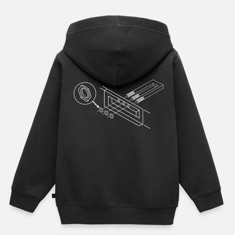 Impossible object illusion Optical illusion - Kids Premium Organic Hoodie - black