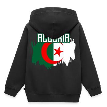 Algerien - Kinder Premium Organic Hoodie - Schwarz - Hinten - AI Model Kid Male (0cm)
