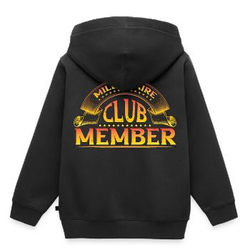 Millionaire Club Member 35 - Kids Premium Organic Hoodie - black - Back - AI Model Kid Male (0cm)