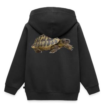 turtle schildkroete tiere animals9 - Kinder Premium Organic Hoodie - Schwarz - Hinten - AI Model Kid Male (0cm)