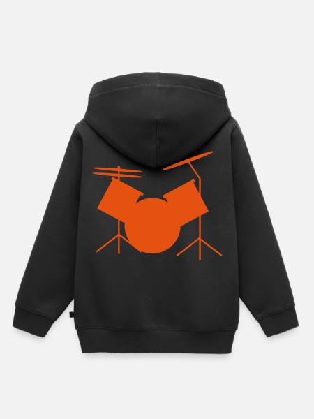 2541614 14649593 drumset - Kinder Premium Organic Hoodie - Schwarz