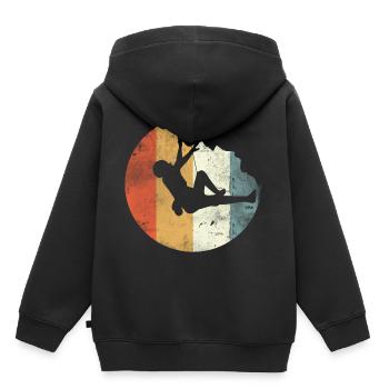 grimper grimpeur cadeau bouldering bouldering - Sweat Premium à capuche enfant bio - noir - Dos - AI Model Kid Male (0cm)