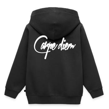 Carpe diem - Sweat Premium à capuche enfant bio - noir - Dos - AI Model Kid Male (0cm)
