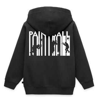 Paintball - Kinder Premium Organic Hoodie - Schwarz - Hinten - AI Model Kid Male (0cm)