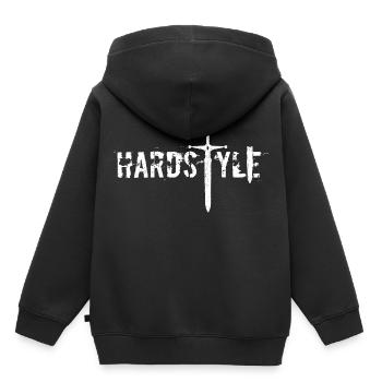 Hardstyle - Sweat Premium à capuche enfant bio - noir - Dos - AI Model Kid Male (0cm)