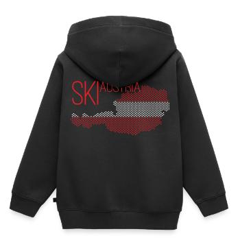 Ski Austria with Austria Austria flag - Kids Premium Organic Hoodie - black - Back - AI Model Kid Male (0cm)