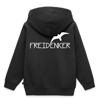 Cadeau du libre-penseur - Sweat Premium à capuche enfant bio - noir - Dos - AI Model Kid Male (0cm)