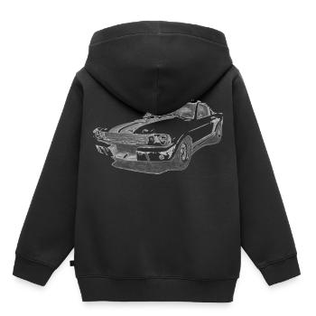 Eleanore - Kinder Premium Organic Hoodie - Schwarz - Hinten - AI Model Kid Male (0cm)