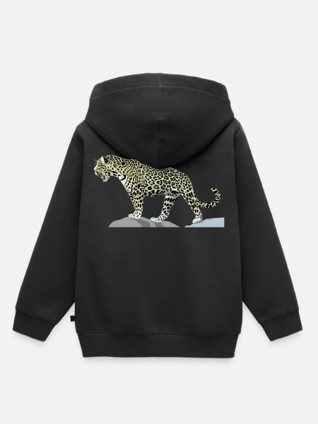 Jaguar - Kinder Premium Organic Hoodie - Schwarz