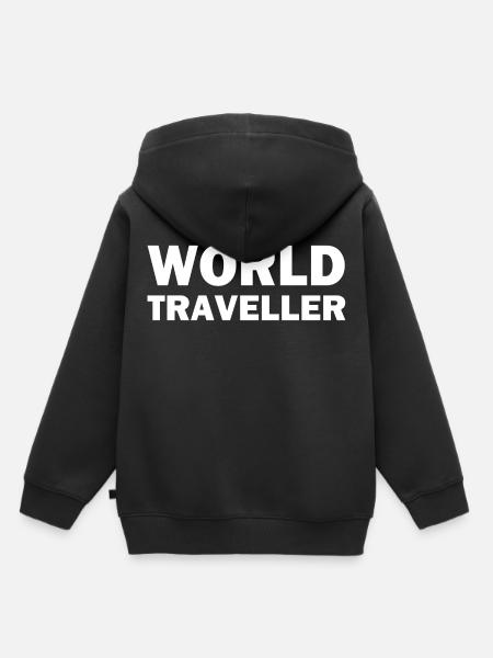 Weltreisender - Kinder Premium Organic Hoodie - Schwarz
