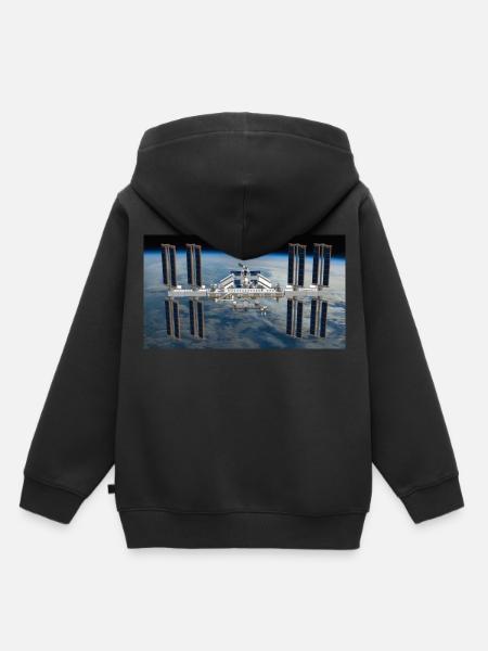 ISS Shirt - Kinder Premium Organic Hoodie - Schwarz