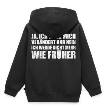 Habe mich verändert T-Shirt Geschenk - Kinder Premium Organic Hoodie - Schwarz - Hinten - AI Model Kid Male (0cm)