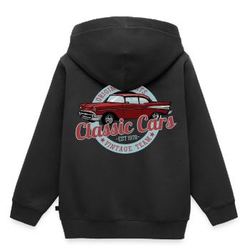 Classic cars - Kids Premium Organic Hoodie - black - Back - AI Model Kid Male (0cm)