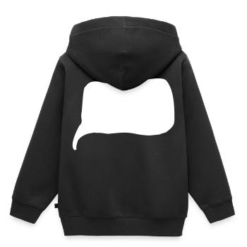 speech bubble - Kids Premium Organic Hoodie - black - Back - AI Model Kid Male (0cm)