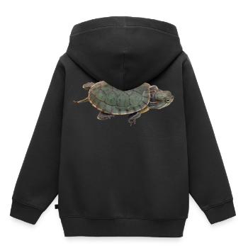 turtle schildkroete tiere animals4 - Kinder Premium Organic Hoodie - Schwarz - Hinten - AI Model Kid Male (0cm)