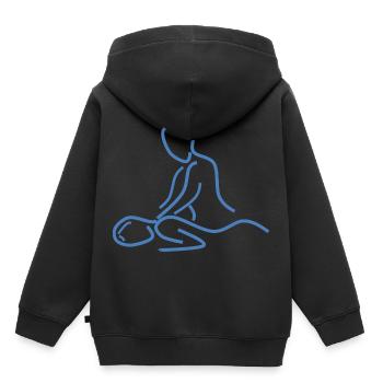 premier massage de premiers soins thérapie aide therapie1 - Sweat Premium à capuche enfant bio - noir - Dos - AI Model Kid Male (0cm)