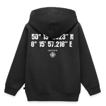 Idstein Geocacher Geschenk Standort GPS Stadt - Kinder Premium Organic Hoodie - Schwarz - Hinten - AI Model Kid Male (0cm)