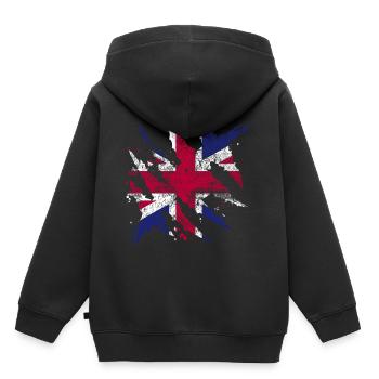 Great Britain flag gift British flag - Kids Premium Organic Hoodie - black - Back - AI Model Kid Male (0cm)