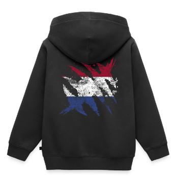 Niederland Flagge Geschenk holländische Fahne - Kinder Premium Organic Hoodie - Schwarz - Hinten - AI Model Kid Male (0cm)