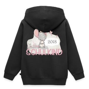 Schoolchild 2018 schooling mouse girl - Kids Premium Organic Hoodie - black - Back - AI Model Kid Male (0cm)