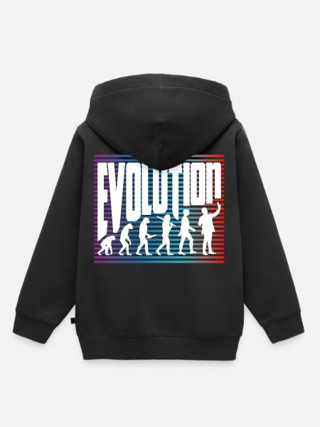 Evolution - Kinder Premium Organic Hoodie - Schwarz