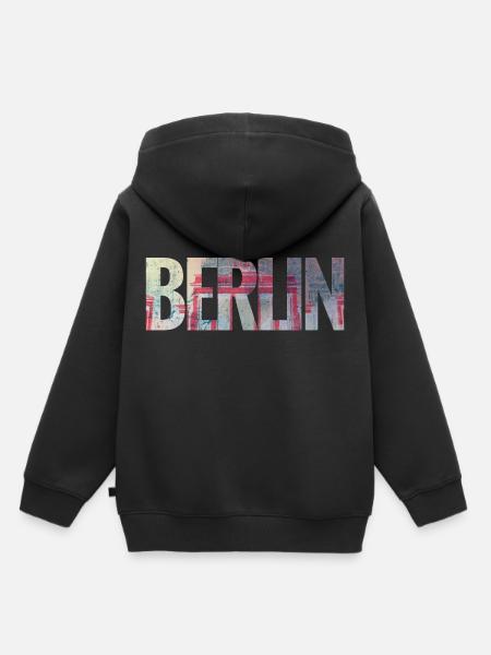 Berlin - Sweat Premium à capuche enfant bio - noir