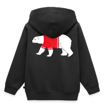 Polar Bear North Pole Arctic Christmas Gift - Kids Premium Organic Hoodie - black - Back - AI Model Kid Male (0cm)