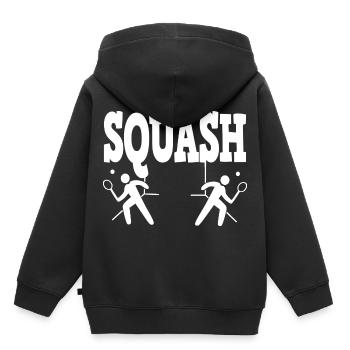 Squash squash player - Kids Premium Organic Hoodie - black - Back - AI Model Kid Male (0cm)