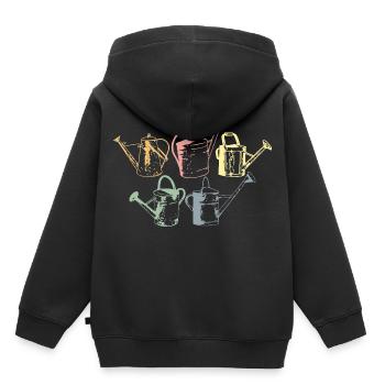 ARROSOIR DE JARDIN - Sweat Premium à capuche enfant bio - noir - Dos - AI Model Kid Male (0cm)