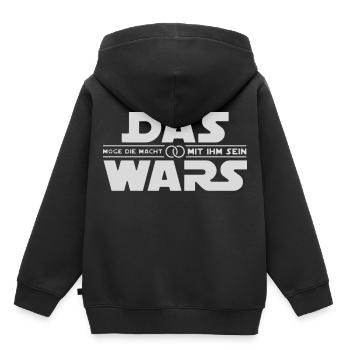 Das Wars weiß - Kinder Premium Organic Hoodie - Schwarz - Hinten - AI Model Kid Male (0cm)