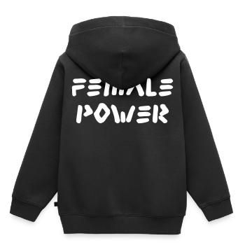 Female Power / Powerfrau / Super Girl Statement - Kinder Premium Organic Hoodie - Schwarz - Hinten - AI Model Kid Male (0cm)