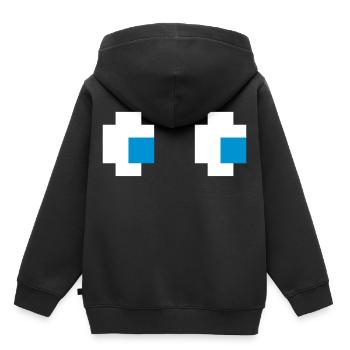 Yeux fantôme fantôme yeux console de jeu informatique comique - Sweat Premium à capuche enfant bio - noir - Dos - AI Model Kid Male (0cm)