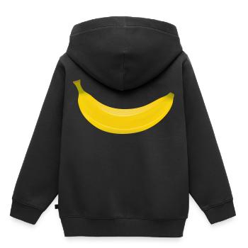 banane - Sweat Premium à capuche enfant bio - noir - Dos - AI Model Kid Male (0cm)