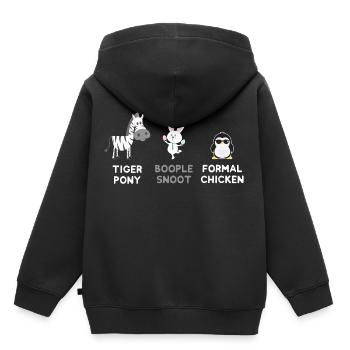 Zebra - Hase - Pinguin oder doch Tiger Pony.... - Kinder Premium Organic Hoodie - Schwarz - Hinten - AI Model Kid Male (0cm)