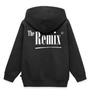the remix partnerlook vater sohn avec l’original - Sweat Premium à capuche enfant bio - noir - Dos - AI Model Kid Male (0cm)