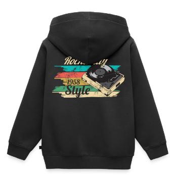 Rockabilly des années 50 - Sweat Premium à capuche enfant bio - noir - Dos - AI Model Kid Male (0cm)