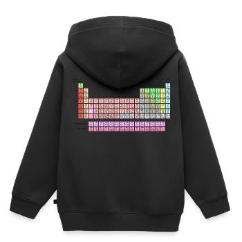 système périodique - Sweat Premium à capuche enfant bio - noir - Dos - AI Model Kid Male (0cm)