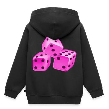 Dice pink - Kids Premium Organic Hoodie - black - Back - AI Model Kid Male (0cm)