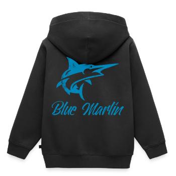 Angler - Angelsport - Blue Marlin - Geschenk - Kinder Premium Organic Hoodie - Schwarz - Hinten - AI Model Kid Male (0cm)
