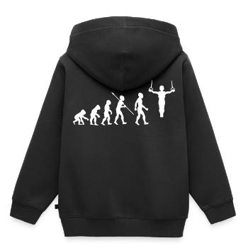 Evolution Gymnastics Gymnastics Acrobatics Gymnastics - Kids Premium Organic Hoodie - black - Back - AI Model Kid Male (0cm)