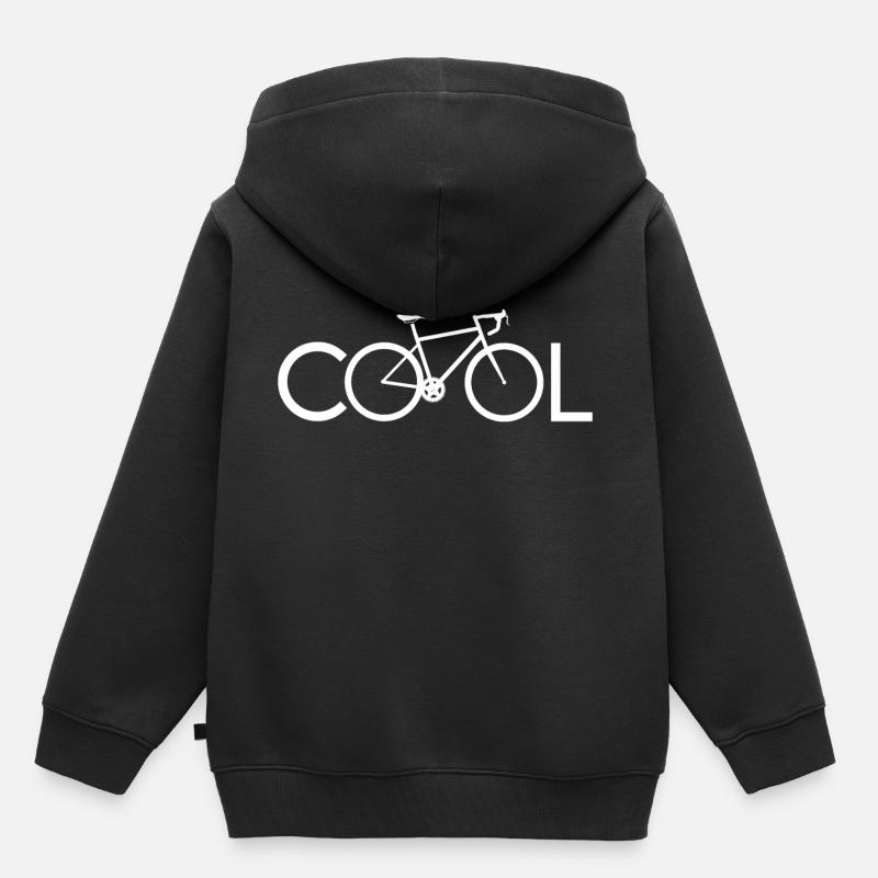 Vélo de route vélo cool - Sweat Premium à capuche enfant bio - noir