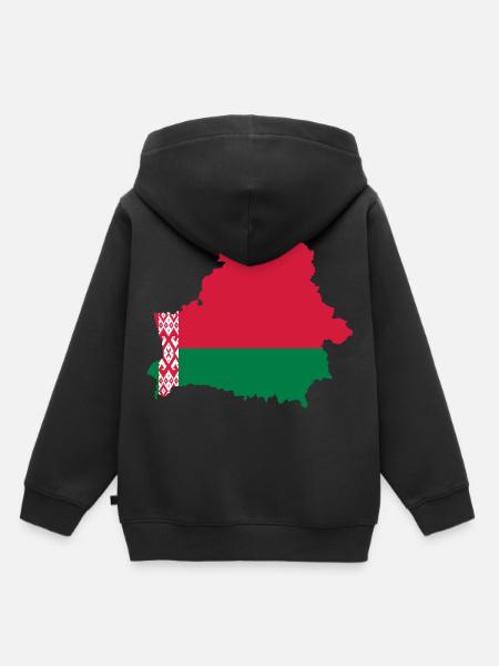 belarus - Kinder Premium Organic Hoodie - Schwarz