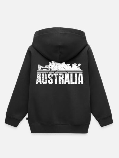 Australien - Kinder Premium Organic Hoodie - Schwarz