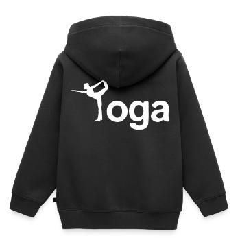 Yoga Pose Yogi - Kids Premium Organic Hoodie - black - Back - AI Model Kid Male (0cm)