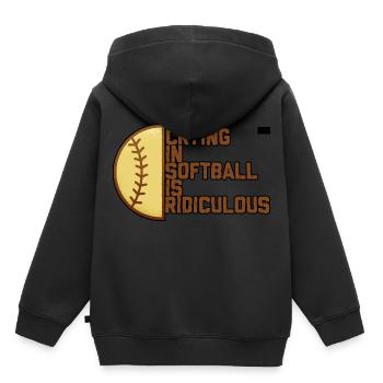 Pleurer Au Softball Est Ridicule 4 - Sweat Premium à capuche enfant bio - noir - Dos - AI Model Kid Male (0cm)