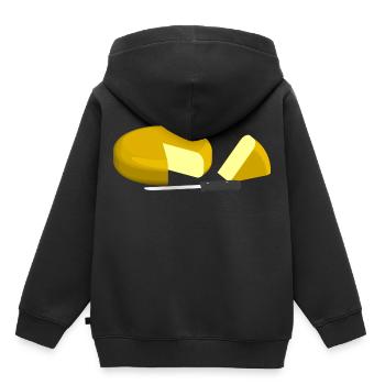 kaese cheese pizza sandwich maus mouse food27 - Kinder Premium Organic Hoodie - Schwarz - Hinten - AI Model Kid Male (0cm)