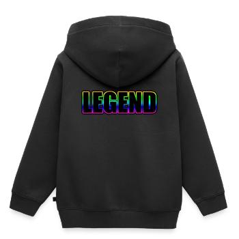 légende - Sweat Premium à capuche enfant bio - noir - Dos - AI Model Kid Male (0cm)